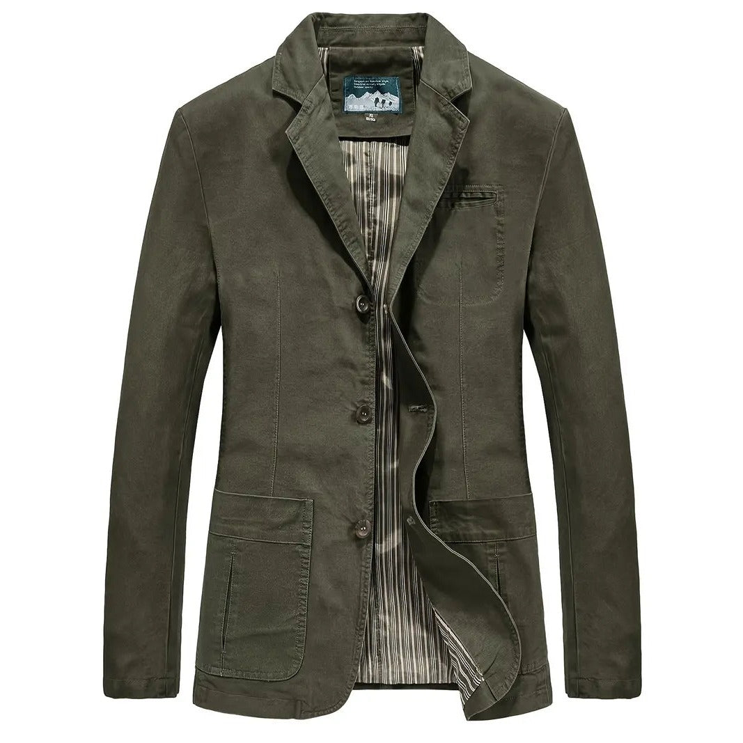 Viareggio Patch-Pocket Casual Blazer - Green