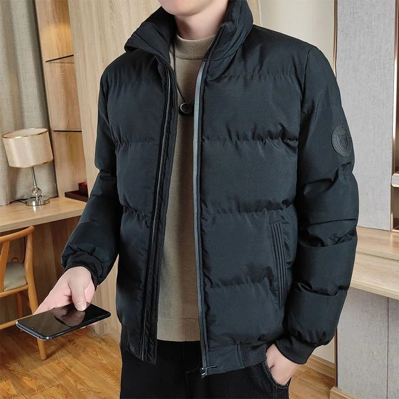 Vigevano Stand-Collar Puffer Jacket - Black
