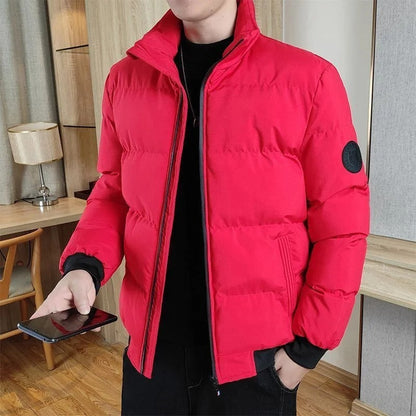 Vigevano Stand-Collar Puffer Jacket - Red