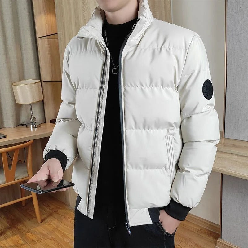 Vigevano Stand-Collar Puffer Jacket - White