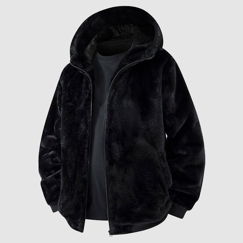 Vignola Faux Fur Hooded Jacket - Black