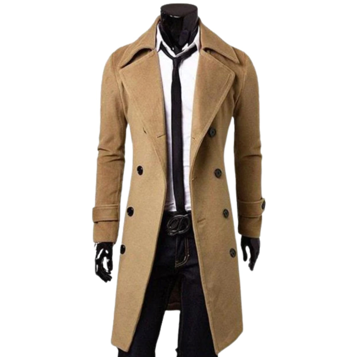 Vinci Double-Breasted Long Overcoat - photo 1