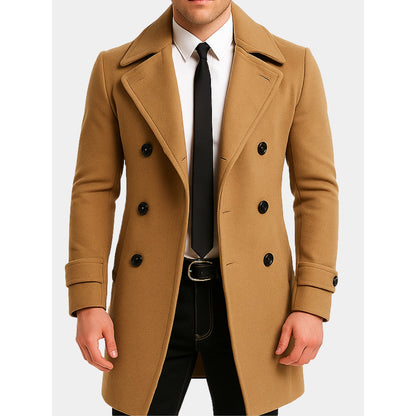 Vinci Double-Breasted Long Overcoat - photo 4