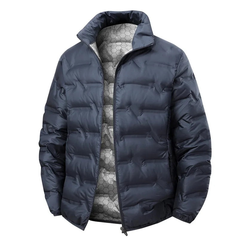 Vipiteno Stand-Collar Quilted Puffer Jacket - Dark Blue