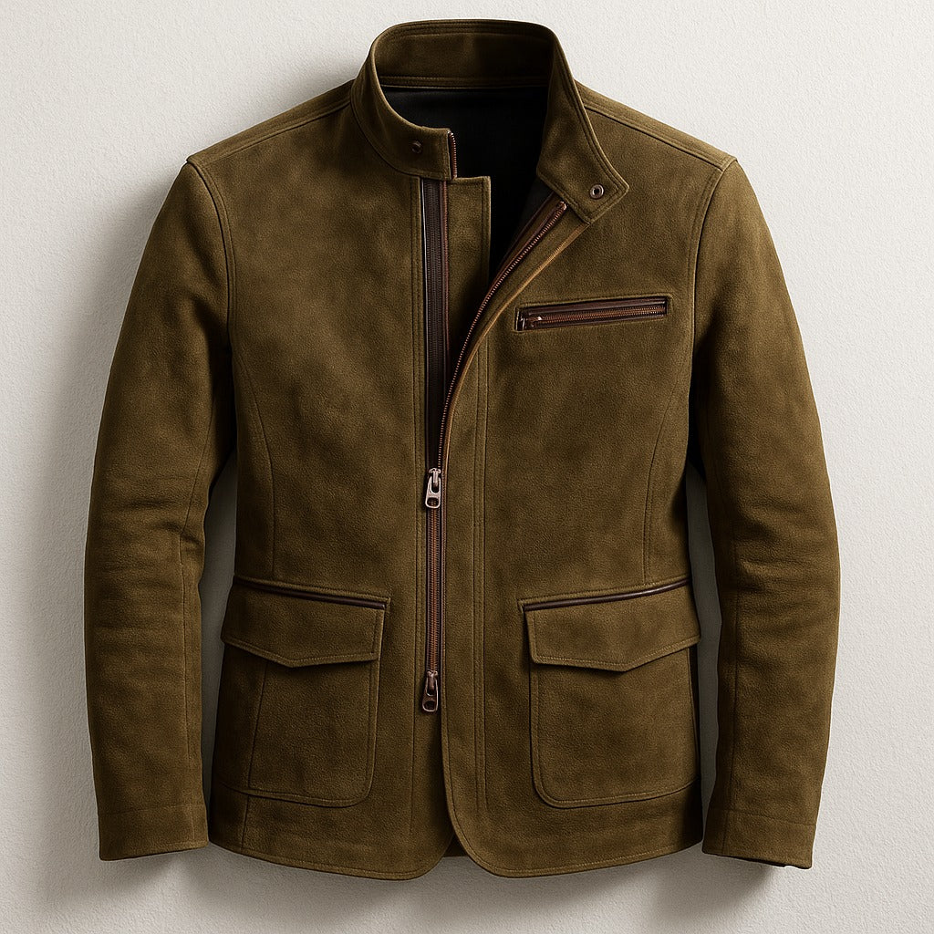 Volterra Suede Field Jacket - Brown