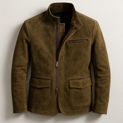Volterra Suede Field Jacket - Brown