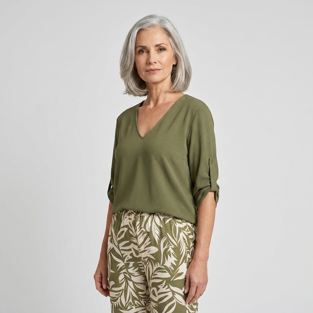 Printed Two-Piece Set - Green