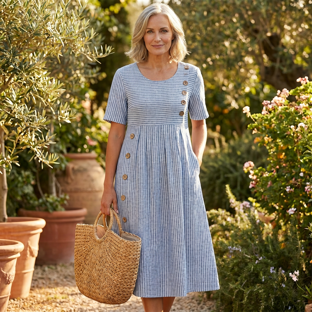 Striped Midi Dress - lifestyle
