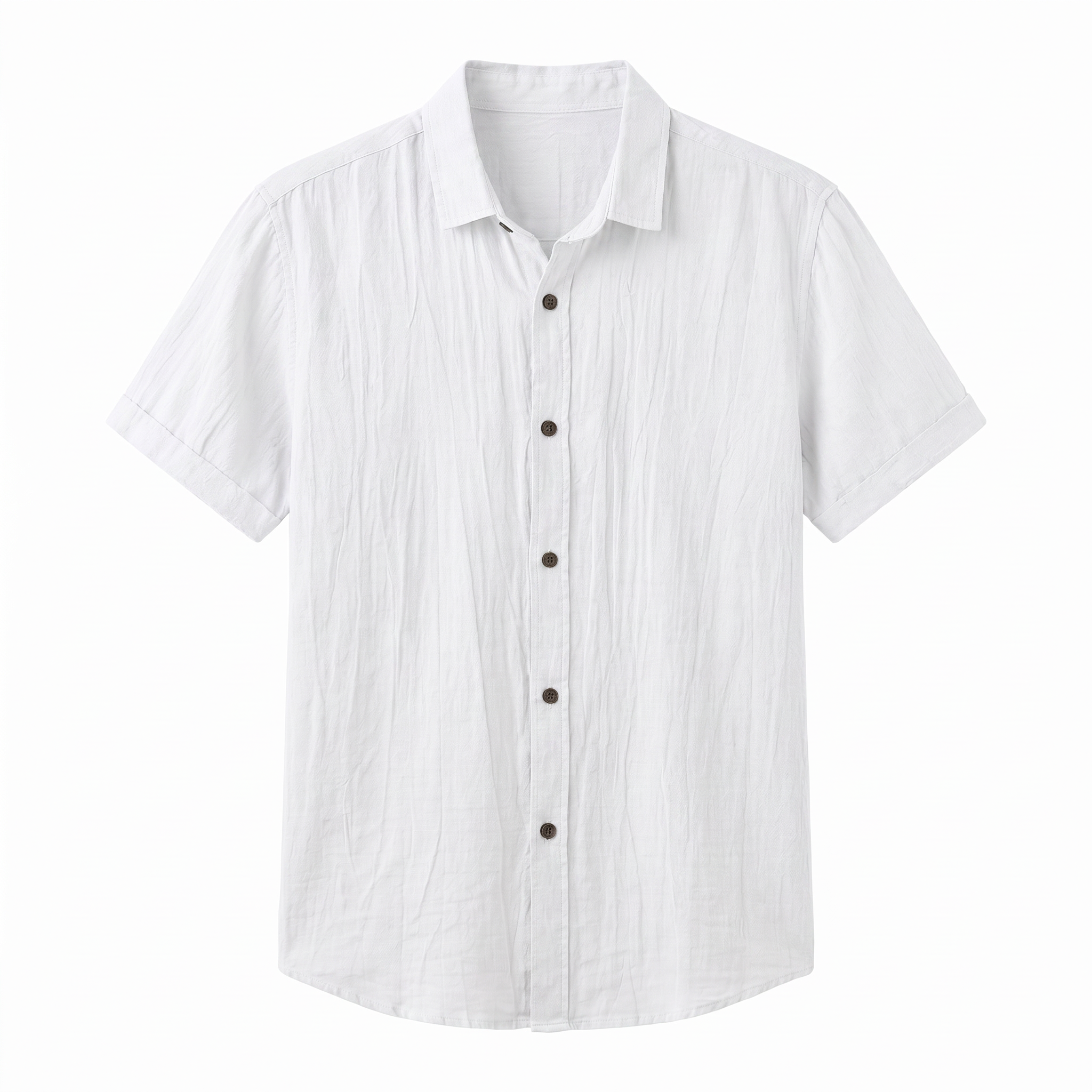 Phuket Linen Shirt - white-front