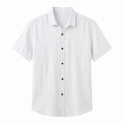 Phuket Linen Shirt - white-front